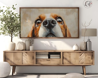 Beagle Frame TV Art: Oil Painting Dog Portrait (Digital Download)