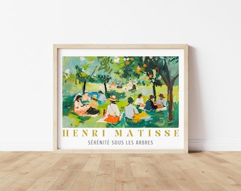 Henri Matisse Picnic in the Park, Matisse Print, Matisse Digital Download, Abstract Picnic Poster, Modern Art Matisse Poster, Fauvism Art