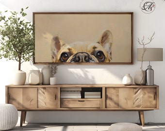 French Bulldog Frame TV Art: Oil Painting Digital Download