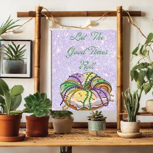 Mardi gras printable wall art, Mardi gras home decor, digital print, art decor made for Mardi gras, fun wall art, pretty art decor.