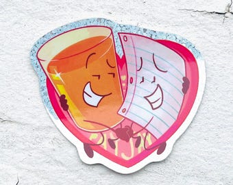 Payjay Heart Sticker - Inanimate Insanity Paper and OJ Glitter Sticker