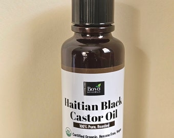 Olio di ricino nero haitiano biologico tostato Lwil Maskriti 100% puro naturale