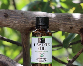Organic Castor Oil 100% Pure Cold Pressed, Hexane Free, Vitamin Rich, Repair, Nourish,  Moisturize,  Hair, Nails, Eyelashes, Skin