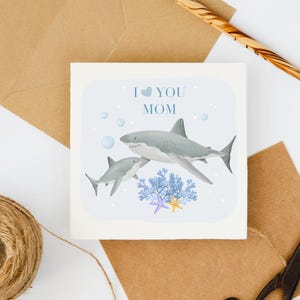 Watercolor Sharks Clipart: Marine Ocean PNG Graphics, Sea Life (Digital Download image 3