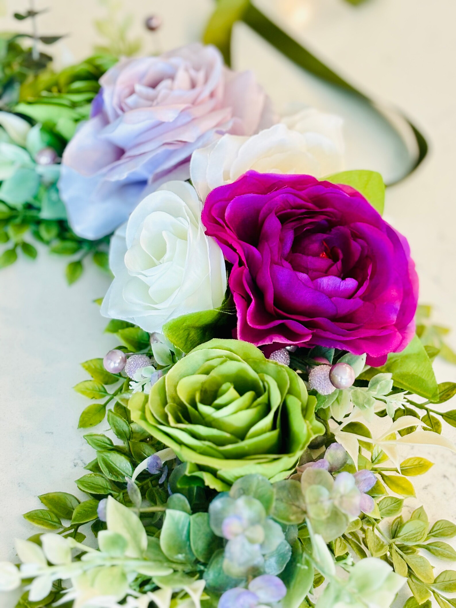 Modern Floral Hoop Wreath Summer Fall Wreath Year Round Hoop Wreath for ...