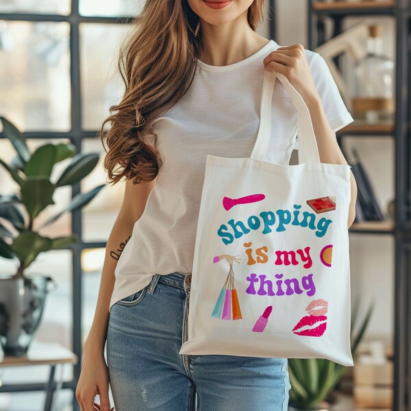 Shopping is My Thing Totebag, Mama Tote Bag, Gift for Mothers, Best Selling Items, Gift for Mothers, Tote Bag for Women, Totebag