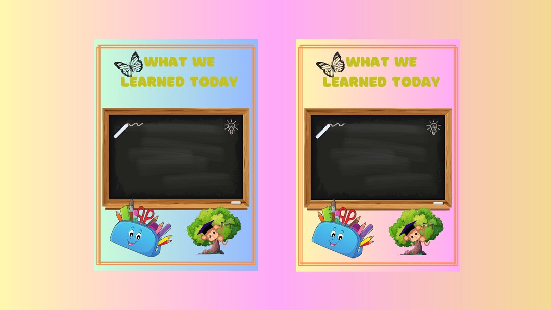 Kid's Learning, Worksheet, What We Learned Today - Etsy