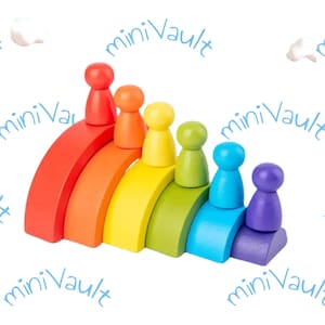 Rainbow toy, Wooden rainbow toy, Children&#39;s play toy, Nursery item