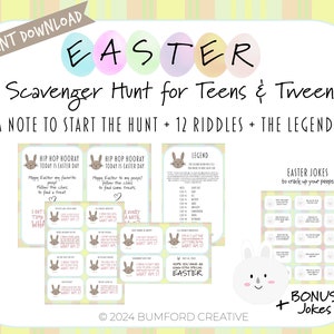 DOWNLOADABLE Easter Scavenger Hunt and Jokes