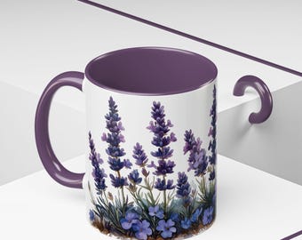 Lavendel Kaffemugg: Botanisk Vildblommande Dryckesglas