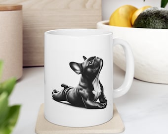 Adorable French Bulldog Coffee Mug, Frenchie Mom, Frenchie Dad, Custom Frenchie, French Bulldog, Frenchie, Bulldog Mug