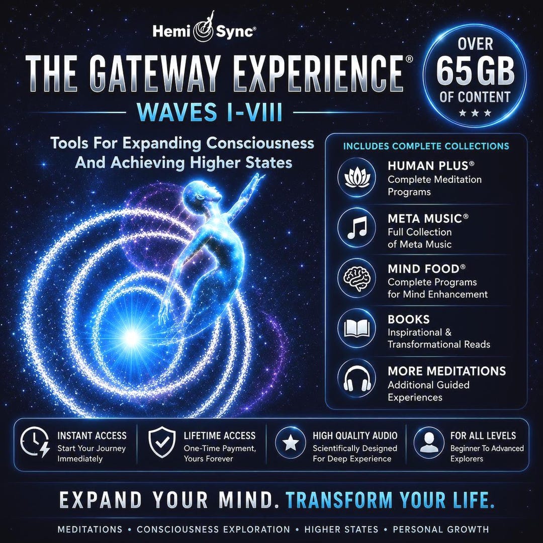 Gateway Experience Waves 1-8 | Complete Collection | Hemi-Sync Meditation Bundle | 67GB Di