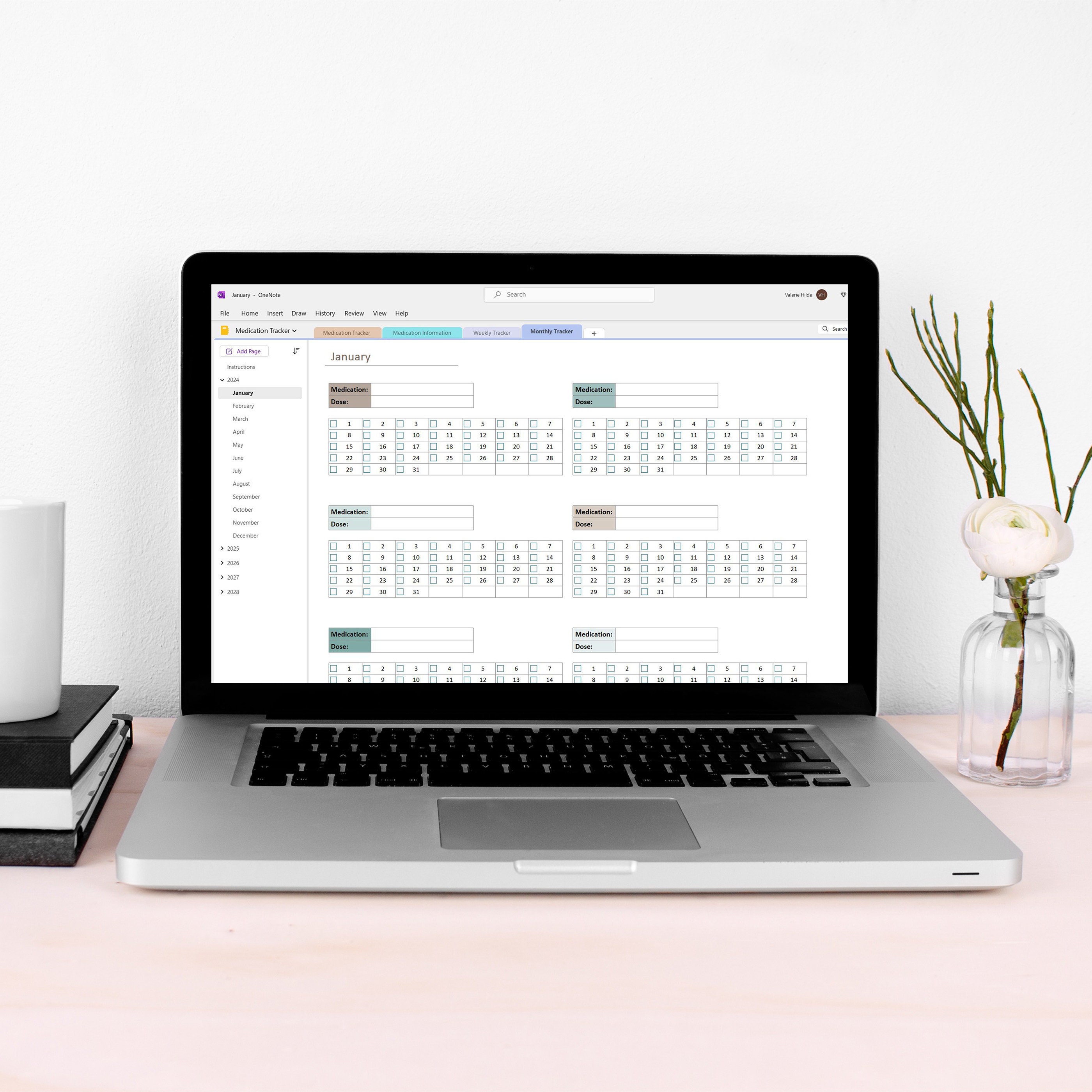 Onenote Template Medicine Tracker Medication Log Medication List Onenote Template Medicine Tracker Medication Log Medication List