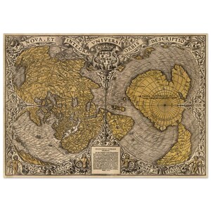 Vintage Map Wall Art | Oronce Finé Map (1531) | Fine Art Poster | Renaissance Cartography | Antique Geography Decor