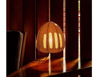 Akari Japanese Table Lamp | Minimalist Paper Lamp | Rice Lamp | Unique Bedside Night Light | Decorative lamp | Aesthetic Home Decor