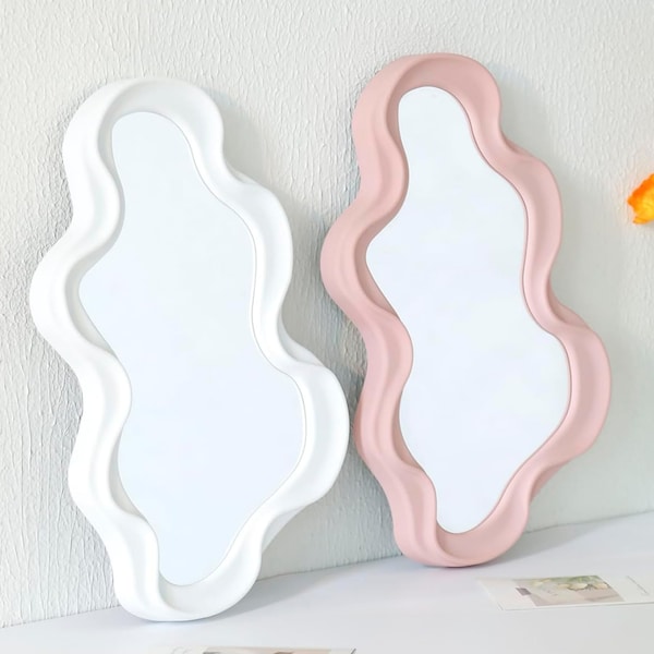 Asymmetrical Mirror for Home Decor | Cloud Shaped Wall Mirror | Wavy Mirror | Aesthetic Mirror | Mirror for Living Room
