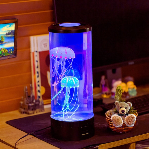 Jelly Fish Lamp | Colour Changing LED | Night Light for Kids Room | Bedside Light |Ambient Lighting | Table Lamp | Home Decor