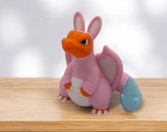 Wielkanocna figurka Charizarda drukowana w 3D – kostium mini króliczka Pokémon
