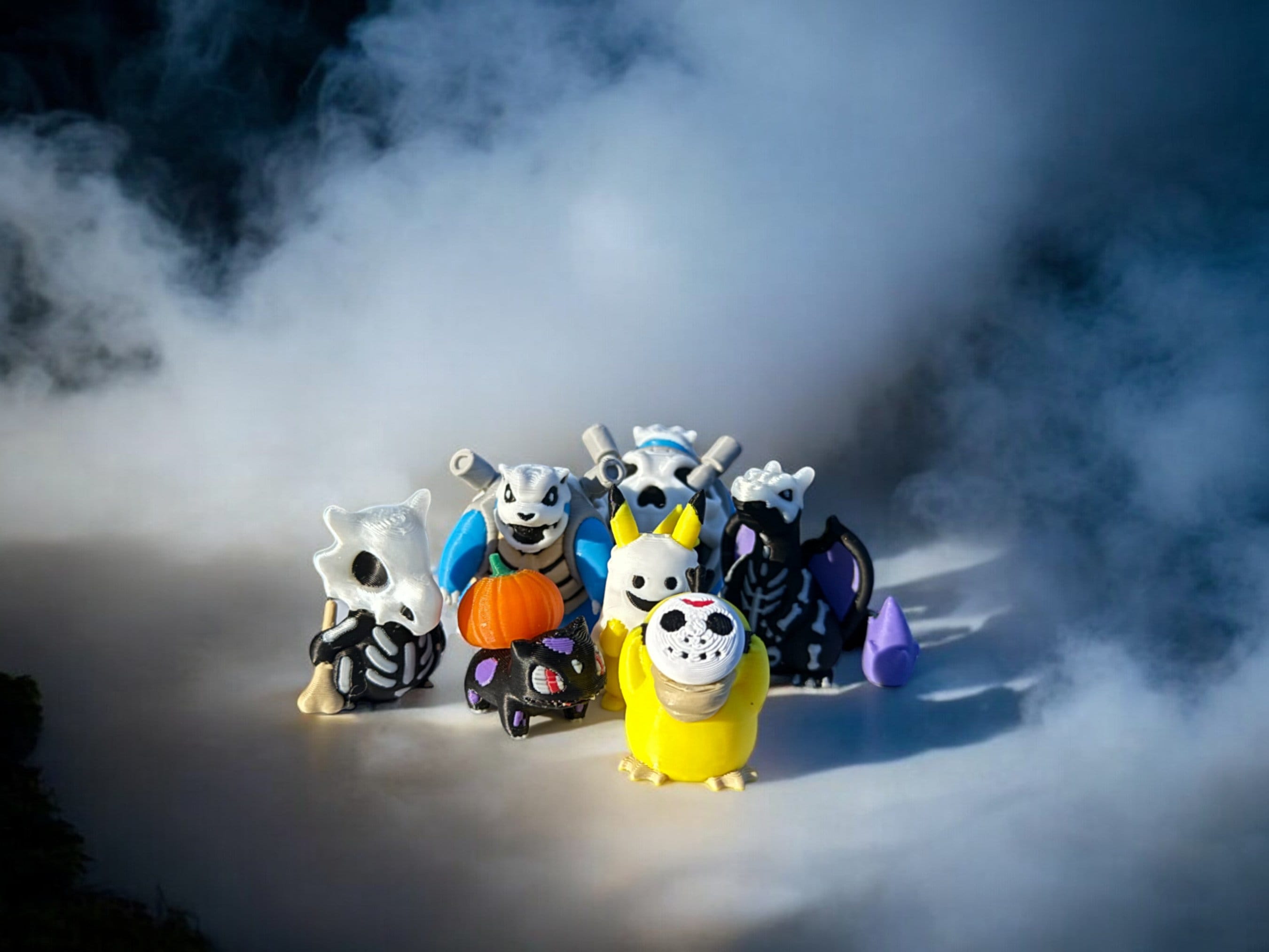 ハロウィン仕様のフシギダネ – 3Dプリント製ミニポケモンフィギュア 