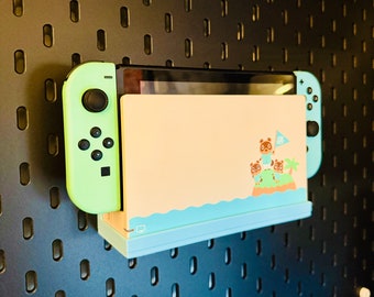 Stojak/półka do stacji dokującej Nintendo Switch do tablic perforowanych IKEA SKADIS i UPPSPEL – rozwiązanie organizacyjne drukowane w technologii 3D