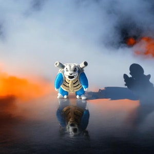 Halloween Blastoise skeleton Costume Figurine Type - Durable and Eco-Friendly trinket charm - 3D printed
