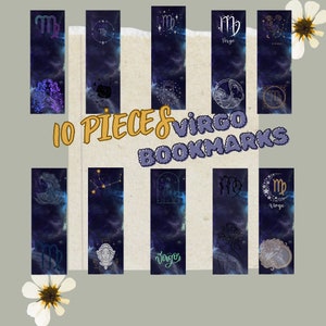 Astrological Sign Virgo Bookmark Designes, Virgo Zodiac Sign, bookmark ideas, Bookmarks Designs, Bookmarks SVG JPG PNG, Virgo Horoscope