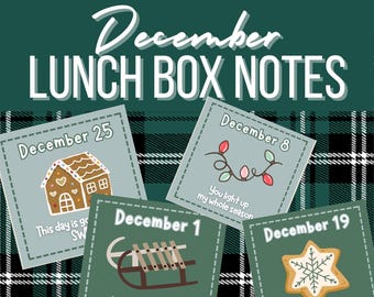 Notities lunchbox december | Punny-kerstschoolkaarten (afdrukbaar)