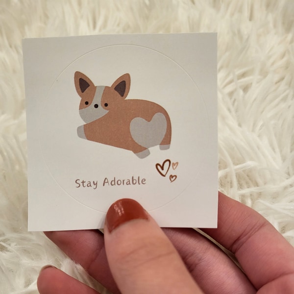Cute "Stay Adorable" Sticker for laptops, water bottles, and more