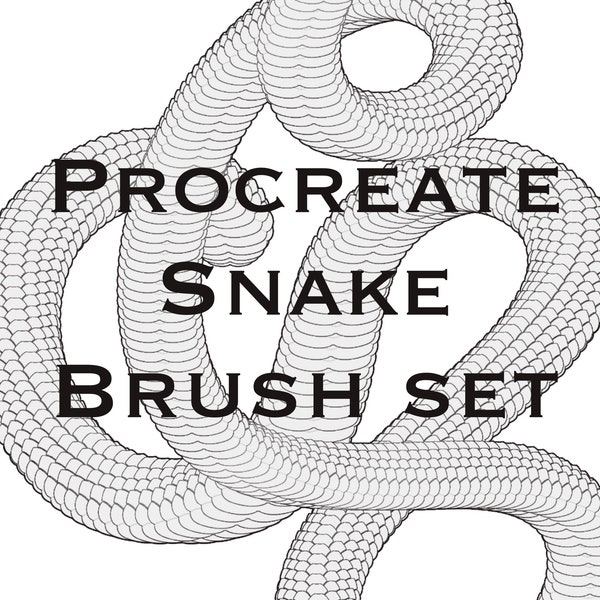 10 Procreate Snake, Koi, Dragon Brushet