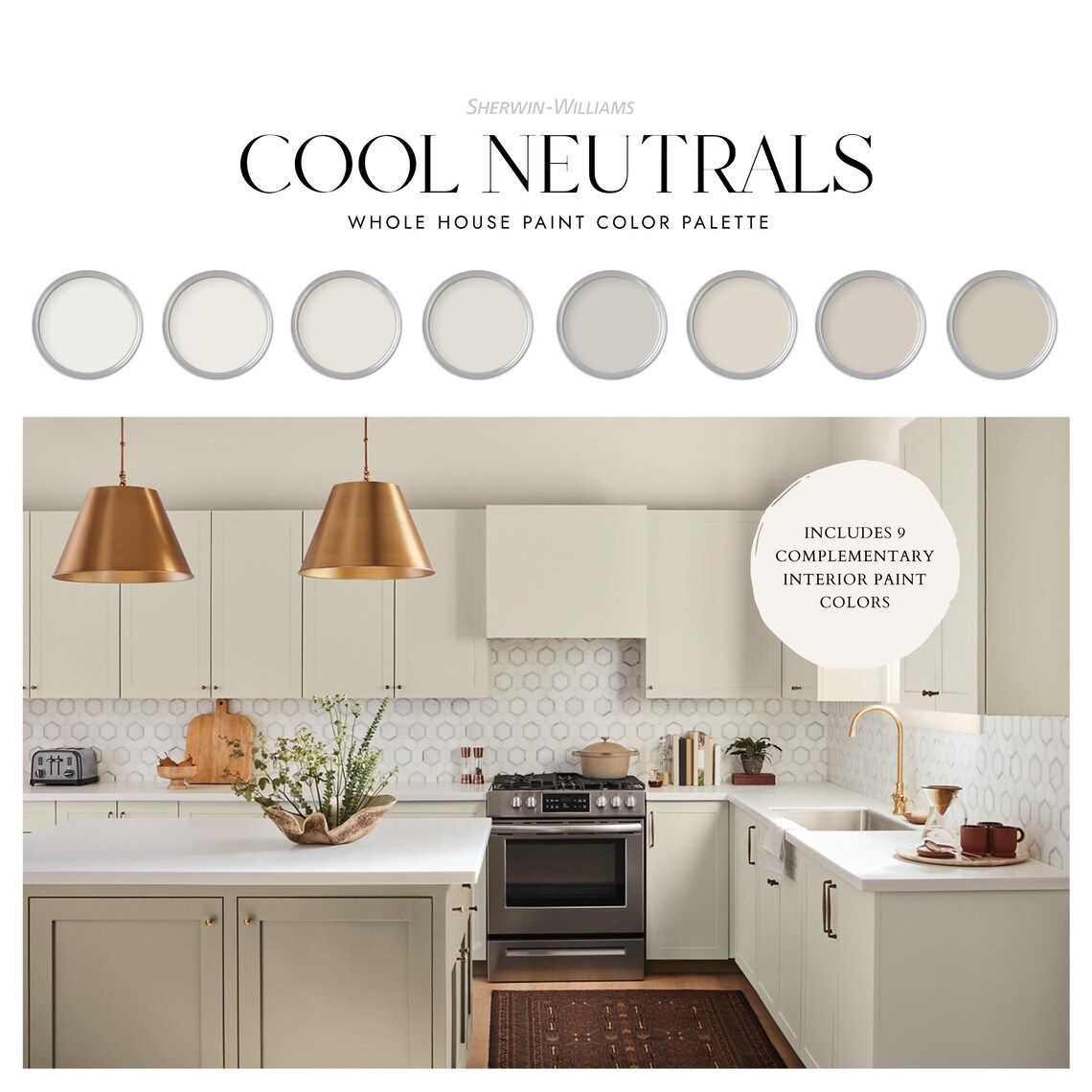 Cool Neutrals Whole House Paint Color Palette | Interior Paint Colors ...