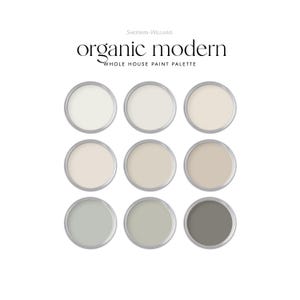 Organic Modern Whole House Paint Color Palette | Interior Paint Colors | Sherwin Williams | Accessible Beige | Urbane Bronze | Neutral Home