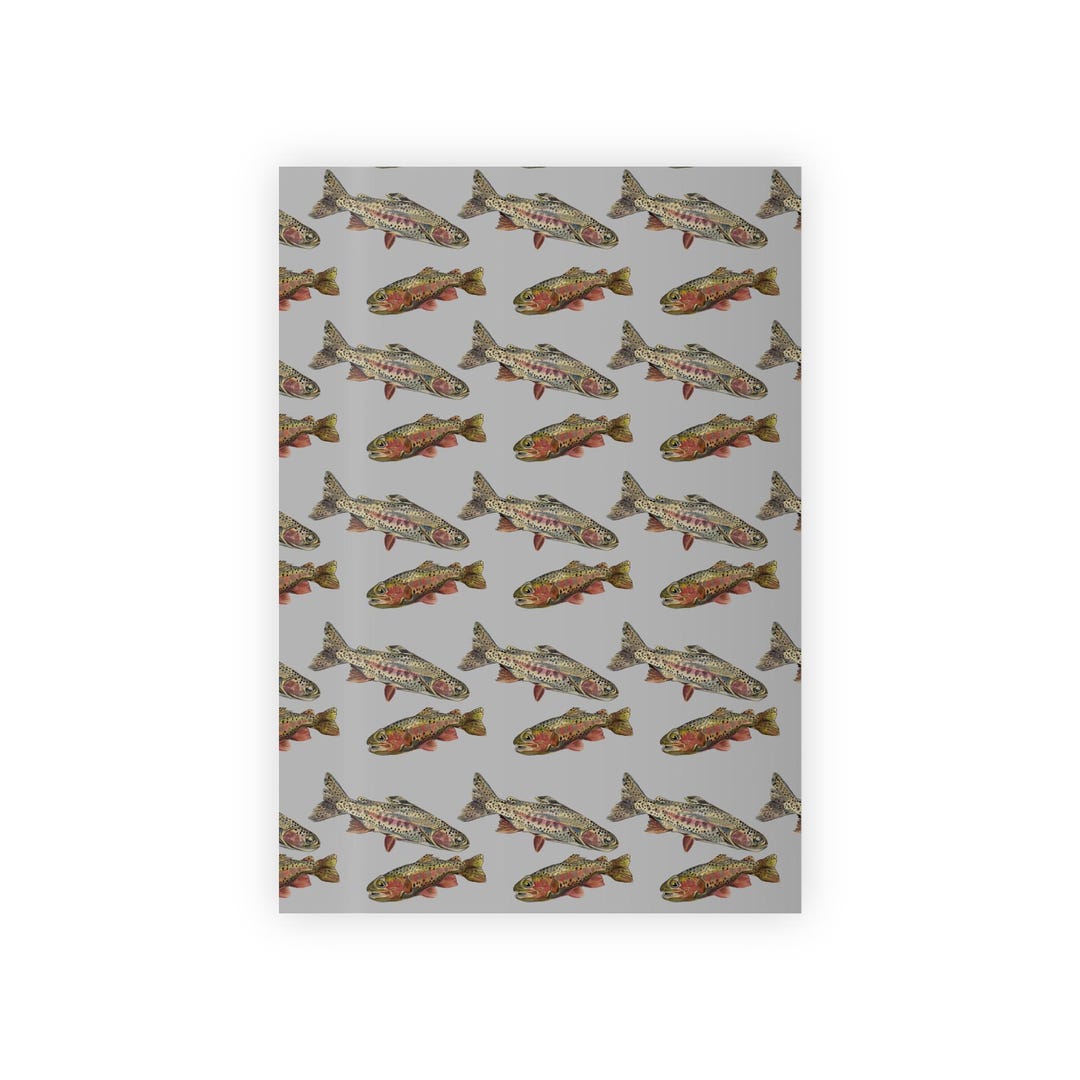Trout Fish Wrapping Paper Nature Lover Gift Wrap, Fishing Enthusiast ...