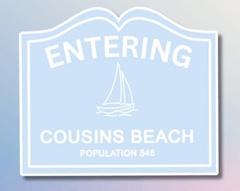 Cousins Beach Vinyl Sticker
