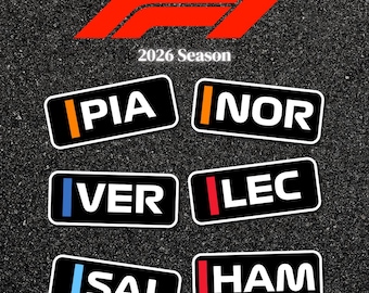Formel-1-Fahreraufkleber 2026