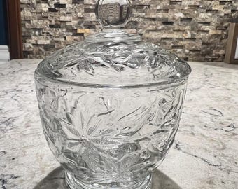 Princess House Fantasia Glass Sugar Dish Lidded Stunning