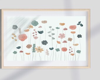 Samsung frame pretty spring flower oil painting digital download