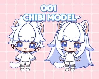001 Chibi Vtuber Model (Ready to use, Premade)