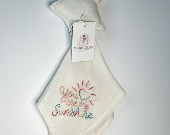 Embroidered Muslin lovie