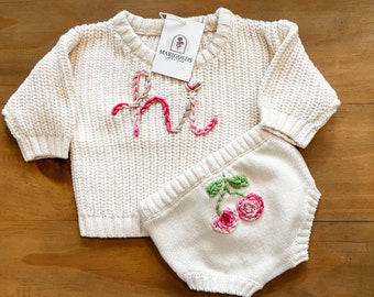 Hi sweater set in cherry