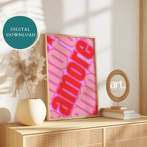 Amore Poster Aesthetic Wall Art Print Home Decor Kitchen Room Living Room Decoration Gift DIGITAL DOWNLOAD
