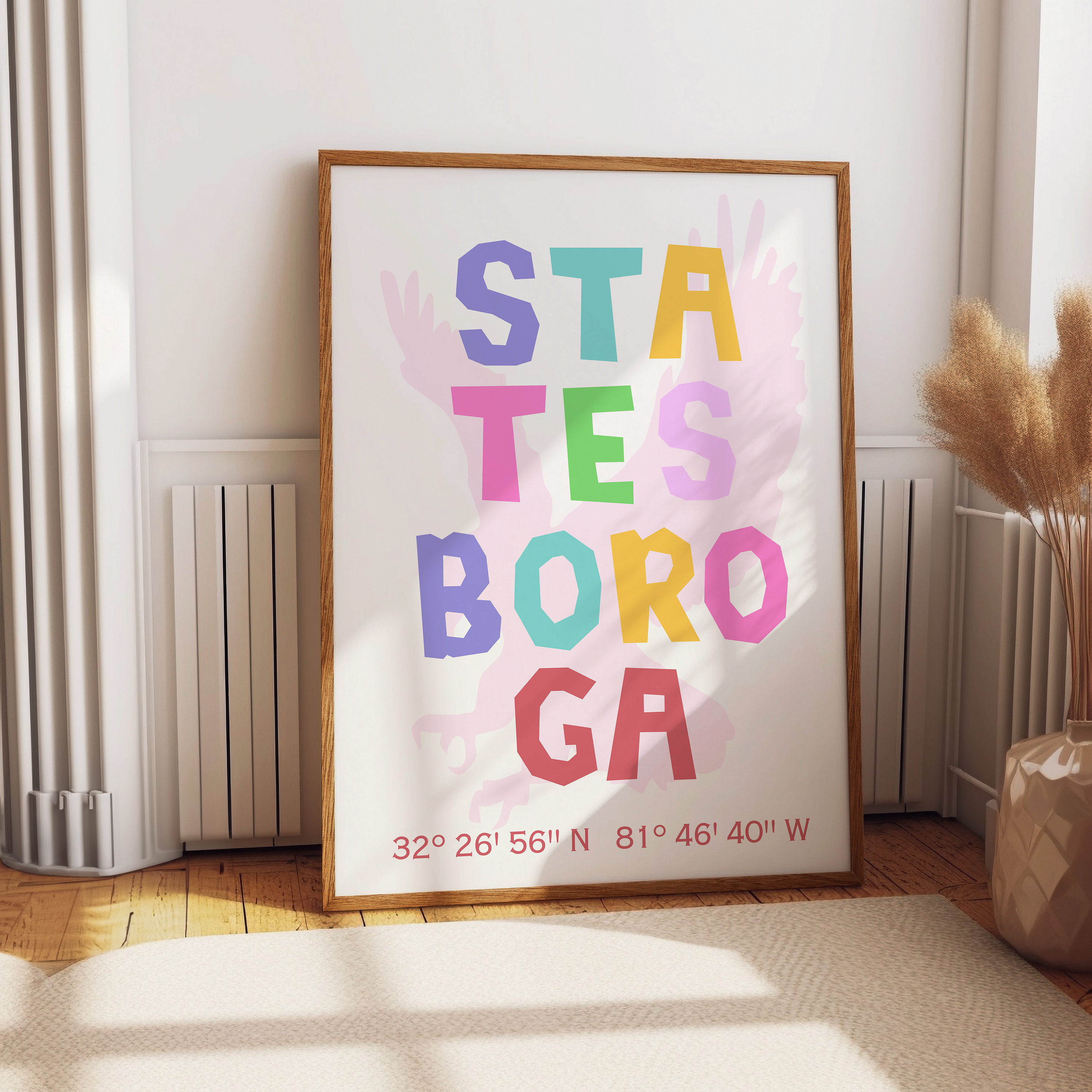 Statesboro GA Digital Download, Eagles Wall Art, College Poster, Georgia Southern University, GSU Eagles, Georgia Southern