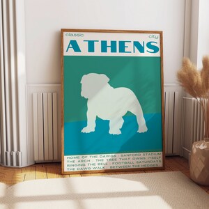 Athens GA art print, Athens Colorful Wall Art, College Poster, University of Georgia, UGA Poster, University of Georgia Art, dorm wall art
