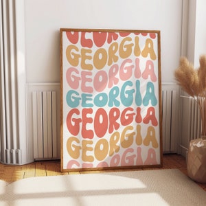 Athens GA art print, Athens Wall Art, UGA College Poster, University of Georgia, UGA Dawgs Poster, University of Georgia Girly Decor, Athens