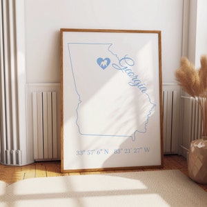 University of Georgia/Athens Wall Ar/UGA Dawgs Poster/Dorm Wall Decor/Loveshack Fancy/Coastal Cowgirl/GA Girl/Digital Download
