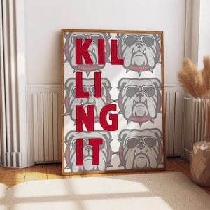 Athens GA art print, Athens Colorful Wall Art, College Poster, University of Georgia, UGA Dawgs Poster, University of Georgia Art, Go Dawgs