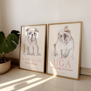 UGA Digital Download, UGA Wall Art, College Poster, University of Georgia, Go Dawgs, Athens, UGA Art, Athens Poster, uga art print, Georgia
