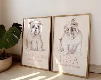 UGA Digital Download, UGA Wall Art, College Poster, University of Georgia, Go Dawgs, Athens, UGA Art, Athens Poster, uga art print, Georgia