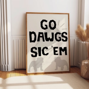 Athens GA art print, Athens Colorful Wall Art, College Poster, University of Georgia, UGA Dawgs Poster, University of Georgia Art, Go Dawgs