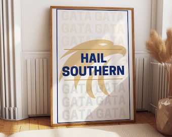 Download digitale di Statesboro GA, Eagles Wall Art, Poster universitario, Georgia Southern University, GSU Eagles, Georgia Southern