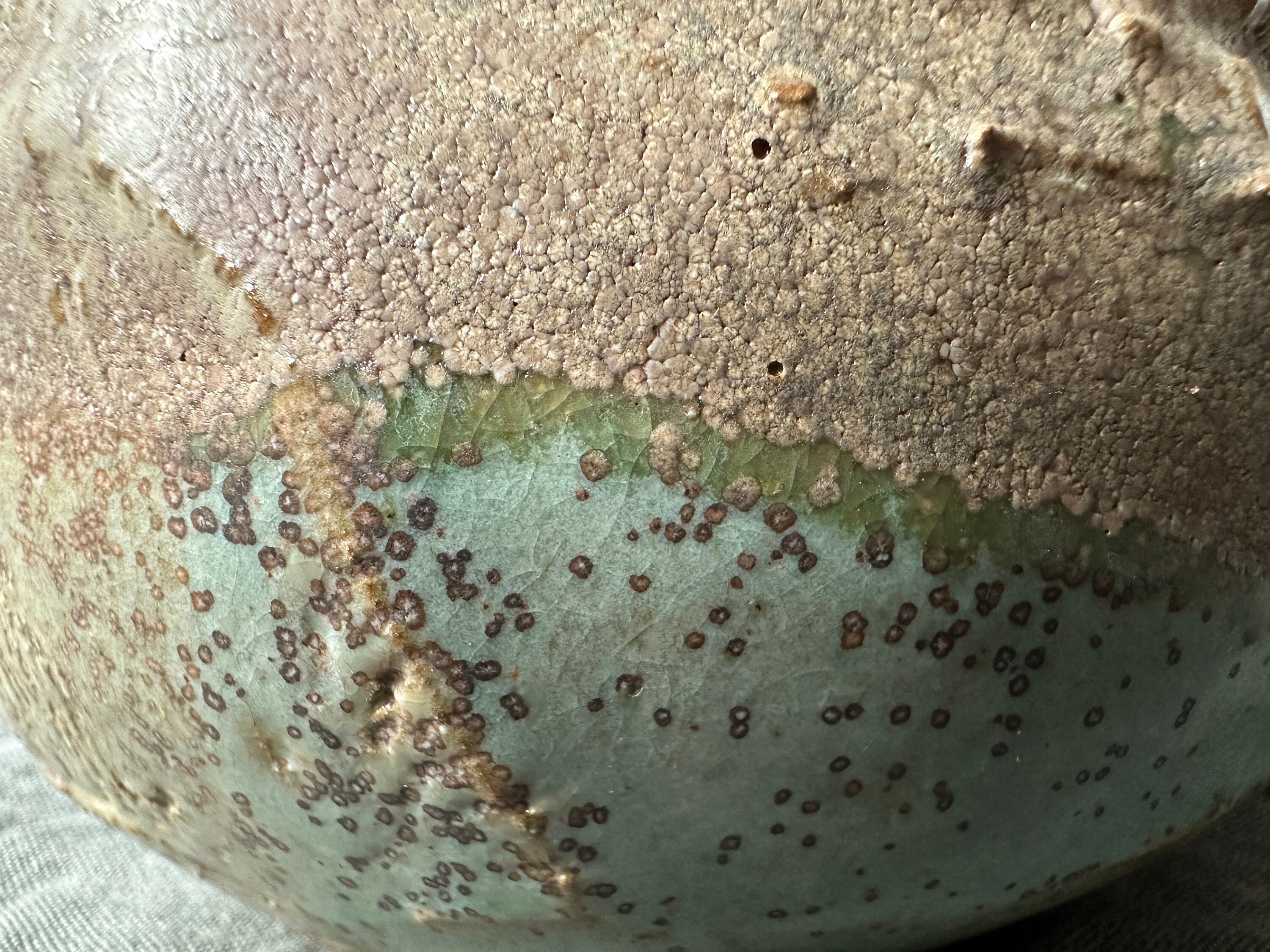 Ceramic Wheel Thrown Stoneware Vase With Mottled Copper Lichen Glaze - Etsy